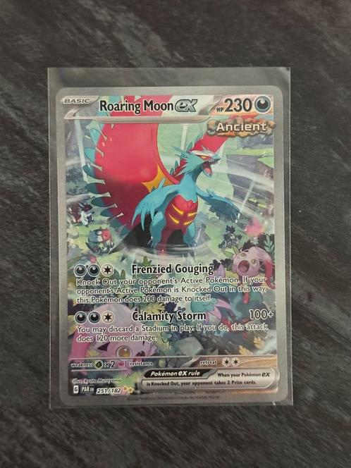 Roaring moon ex #251 / 182, Hobby en Vrije tijd, Verzamelkaartspellen | Pokémon, Zo goed als nieuw, Losse kaart, Ophalen of Verzenden