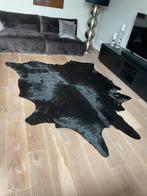 Prachtige egaal zwart koeienkleed, Huis en Inrichting, Stoffering | Tapijten en Kleden, Ophalen, Stoer, chique, Zwart, 150 tot 200 cm