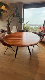 Ronde Acaciahouten Tafel - 140cm - Light&Living, Huis en Inrichting, Gebruikt, 100 tot 150 cm, Rond, Ophalen of Verzenden