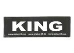 JULIUS K9 King Tekstlabels tbv K9 Harnassen 16x5 cm KOOPJE!, Dieren en Toebehoren, Honden-accessoires, Nieuw, Ophalen of Verzenden