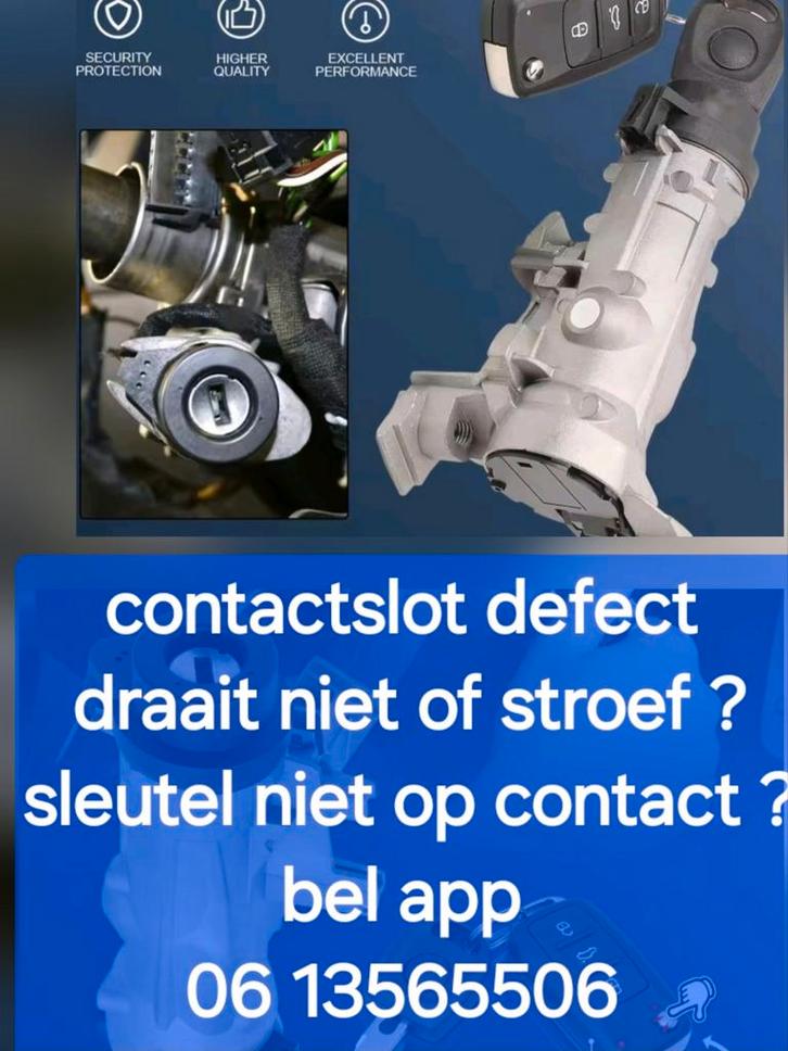 Contactslot reparatie Volkswagen mercedes renault op locatie, Auto-onderdelen, Besturing, Audi, BMW, Citroën, Daihatsu, Fiat, Ford