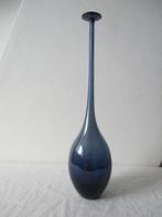 Design glazen fles petrol blauw, Antiek en Kunst, Antiek | Glas en Kristal, Ophalen of Verzenden
