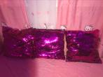 Paars / Roze / Zilver Pailletten / Glitter Kussens 40x40, Huis en Inrichting, Woonaccessoires | Kussens, Ophalen of Verzenden