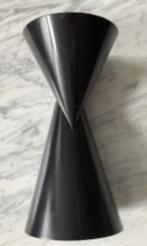 Design Vaas 2 Kunststof zwart  Paul Baars 1997, Kunststof, Gebruikt, Zwart, Ophalen of Verzenden