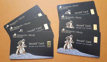 Heimerle & Meule secain card gouden baar 0.5 gr. (2x) beschikbaar voor biedingen
