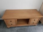 TV kast, Ophalen, 100 tot 150 cm, Eikenhout, Zo goed als nieuw