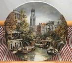 Wandbord "De Utrechtse Oude Gracht"door Koos van Loon, Antiek en Kunst, Ophalen of Verzenden