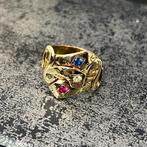 14 karaat gouden ring slang model massief, 20 of groter, Heer, Ophalen of Verzenden, Zo goed als nieuw