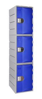3 vaks HUFTERPROOF kunststof lockerkast, Ophalen of Verzenden, Nieuw