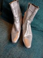 Leren zilverkleurige laarsjes, 39, Ophalen of Verzenden, Zo goed als nieuw, Zwart