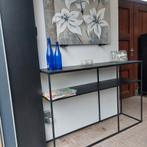 Zeer degelijke en mooie sidetable zwart 140x39x90, Ophalen, 100 tot 150 cm, Zo goed als nieuw, Metaal