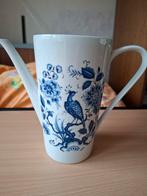 Koffiepot Duits porselein met pauwen, Ophalen of Verzenden, Gebruikt, Porselein of Keramiek