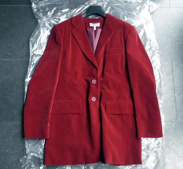 Oktavia blazer rood fluweel colbert maat 40 beschikbaar voor biedingen