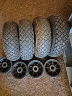 4 buitenbandtjes met velgjes rollager beschrijving, Ophalen, Steekwagen