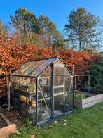 Tuinkas, antraciet met glas, Ophalen, Glas, Gebruikt, Aluminium