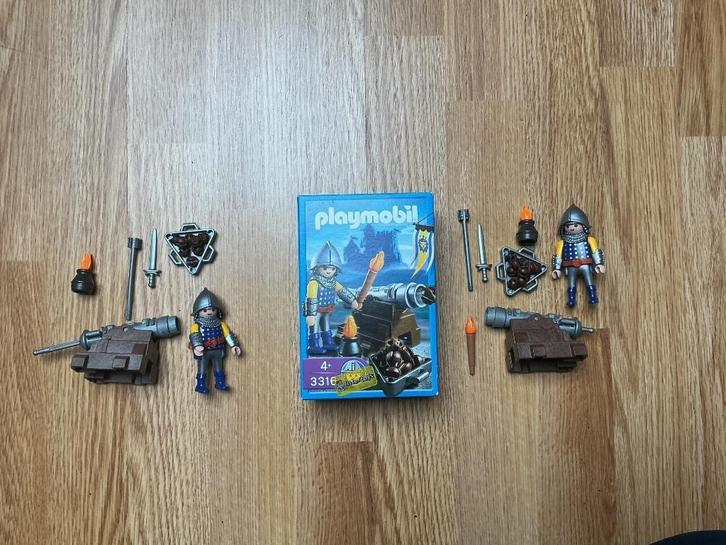Playmobil 3316 Ridder met kanon, Kinderen en Baby's, Speelgoed | Playmobil, Zo goed als nieuw, Complete set, Ophalen of Verzenden