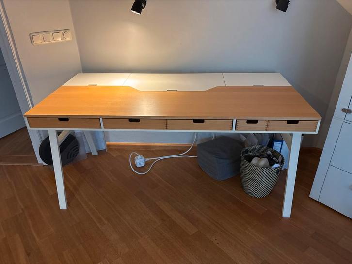 Bureau met opbergruimte, Huis en Inrichting, Bureaus, Gebruikt, Bureau, Ophalen of Verzenden