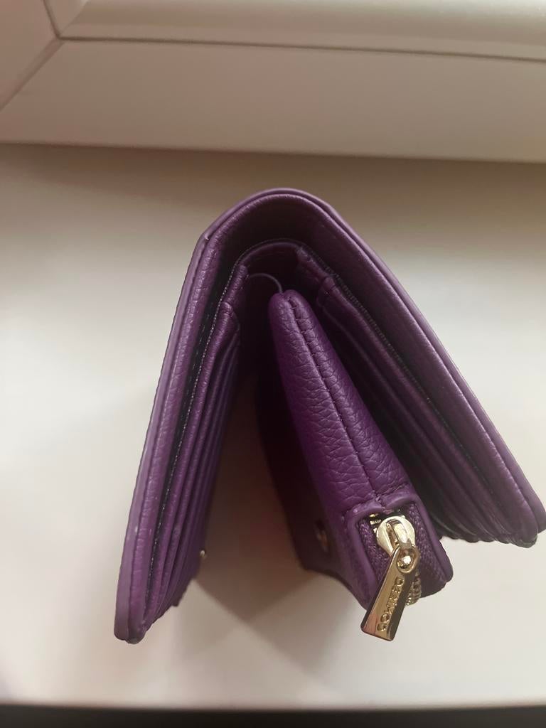 Paarse leren portemonnee - Nieuw!, Overige merken, Paars, Nieuw, Ophalen of Verzenden