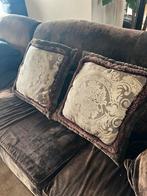 Kussentjes,bruin velours met goud ,Suikertuin, Huis en Inrichting, Banken | Sofa's en Chaises Longues, Ophalen of Verzenden, Zo goed als nieuw
