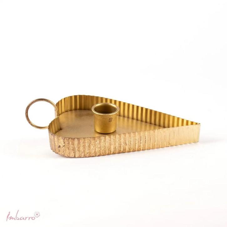metalen kandelaar minou 8,5 x 8,5 cm hartje leuk als kado, Huis en Inrichting, Woonaccessoires | Kandelaars en Kaarsen, Nieuw