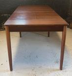 Vintage mid century eettafel verlengbaar warm mahonie, Huis en Inrichting, Tafels | Eettafels, Ophalen, Gebruikt, 100 tot 150 cm