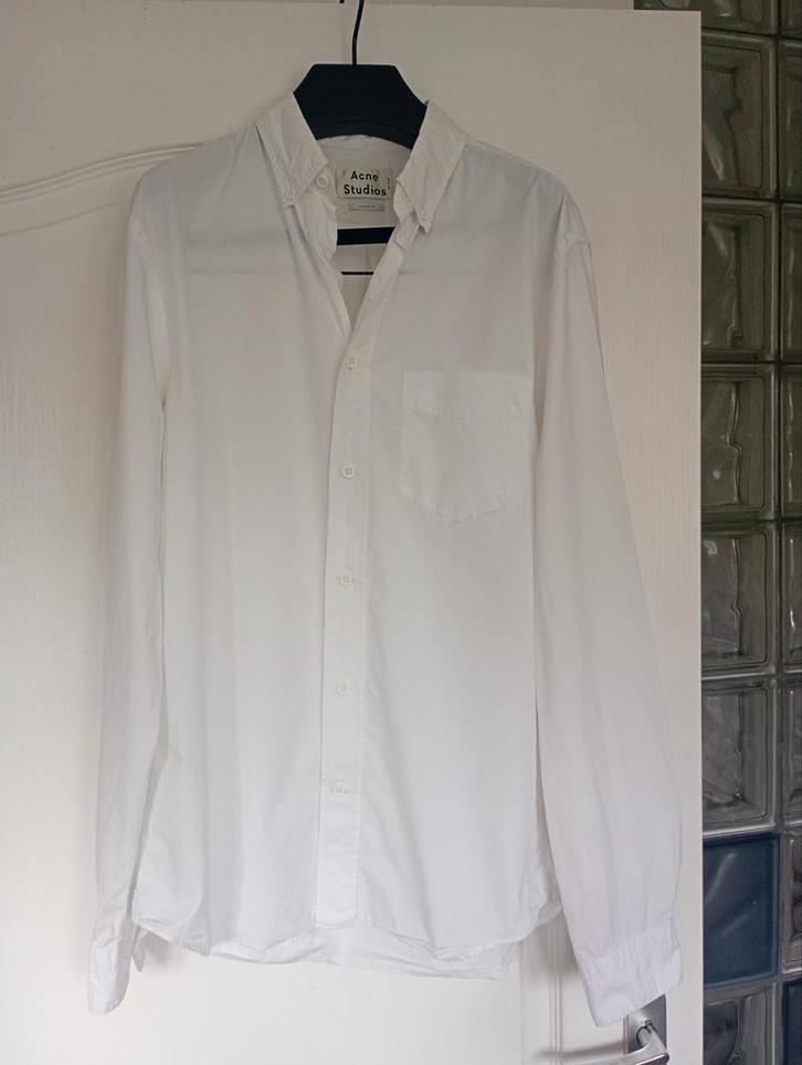 Acne Studios overhemd, Kleding | Heren, Overhemden, Zo goed als nieuw, Halswijdte 38 (S) of kleiner, Wit, Ophalen of Verzenden