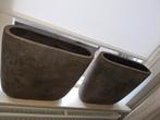2 prachtige bruin/grijstinten bloempotten goeie kwaliteit, Huis en Inrichting, Woonaccessoires | Vazen, Ophalen, Steen, Overige kleuren