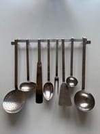 Vintage Gero Zilmeta XL lepeltek - keukenrek 9 delig trosje, Ophalen, Zo goed als nieuw