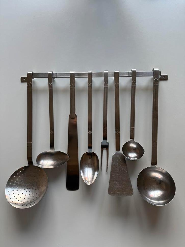 Vintage Gero Zilmeta XL lepeltek - keukenrek 9 delig trosje, Huis en Inrichting, Keuken | Keukenbenodigdheden, Zo goed als nieuw