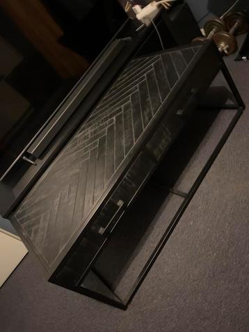 Salontafel Visgraat Zwart 160 x 60d x 45h cm beschikbaar voor biedingen