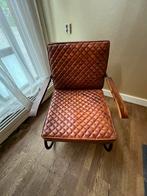 Cognac leren fauteuils 2 stuks, Huis en Inrichting, Fauteuils, Ophalen, Zo goed als nieuw, 50 tot 75 cm, Leer