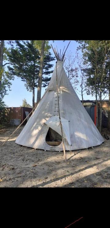 Tipi tent inclusief kachel en ondervloer  beschikbaar voor biedingen