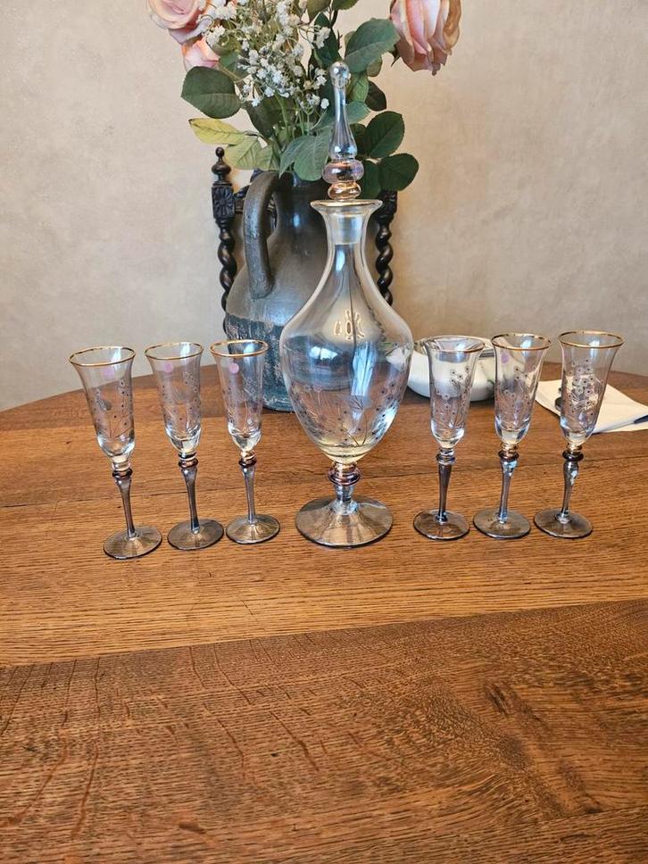 Villeroy & Boch Karaf met 6 Glazen - Perfecte Staat, Antiek en Kunst, Antiek | Glas en Kristal, Ophalen of Verzenden