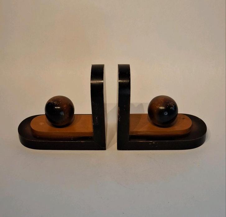 Vintage Art Deco Boekensteunen, Huis en Inrichting, Woonaccessoires | Wandplanken en Boekenplanken, Zo goed als nieuw, Ophalen of Verzenden