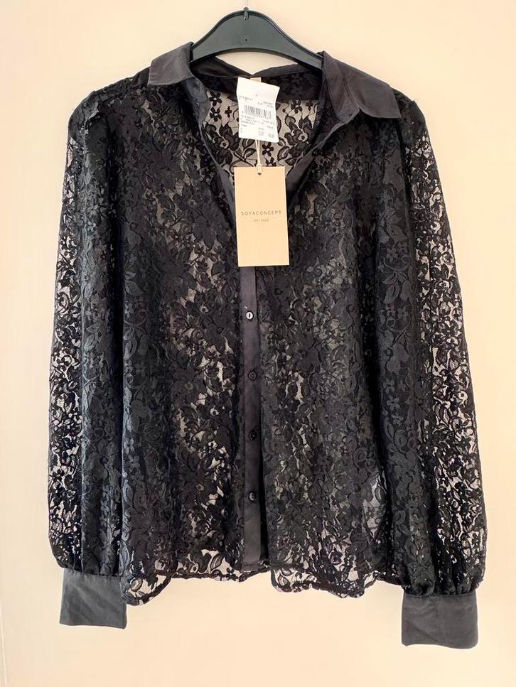 Soyaconcept kanten blouse maat S zwart, Kleding | Dames, Blouses en Tunieken, Nieuw, Maat 36 (S), Zwart, Ophalen of Verzenden