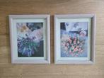Vintage schilderrijtjes - set van 2, Minder dan 50 cm, Ophalen of Verzenden, Zo goed als nieuw, Schilderij