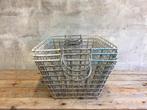 Vintage rechthoekige manden met handvat / oestermanden p/s, Overige materialen, Gebruikt, Mand, Ophalen of Verzenden