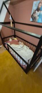 Leuk kinderbed - Zwart Huisbed, Ophalen, Gebruikt, 70 tot 85 cm, 140 tot 160 cm