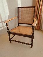 Antiek Eiken Stoel  -  laag model, Antiek en Kunst, Ophalen