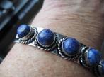 278/ verzilverde lapis lazuli armband, Sieraden, Tassen en Uiterlijk, Armbanden, Blauw, Nieuw, Ophalen of Verzenden, Met edelsteen