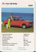 Kw3 autokaartje 6b fiat 128 rally, Ophalen of Verzenden, Zo goed als nieuw, Auto's