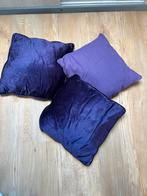 3 Bank Kussentjes met Rits, Ophalen of Verzenden, Gebruikt, Paars, Vierkant