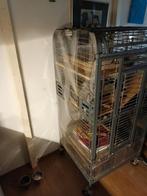 Degelijke papegaaienkooi omgebouwd naar frettenkooi, Ophalen of Verzenden, Zo goed als nieuw, Metaal, Vogelkooi