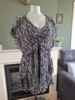Iro zwart beige zwierig tuniek onder en over top 40 Gratis V, Kleding | Dames, Blouses en Tunieken, Maat 38/40 (M), Verzenden