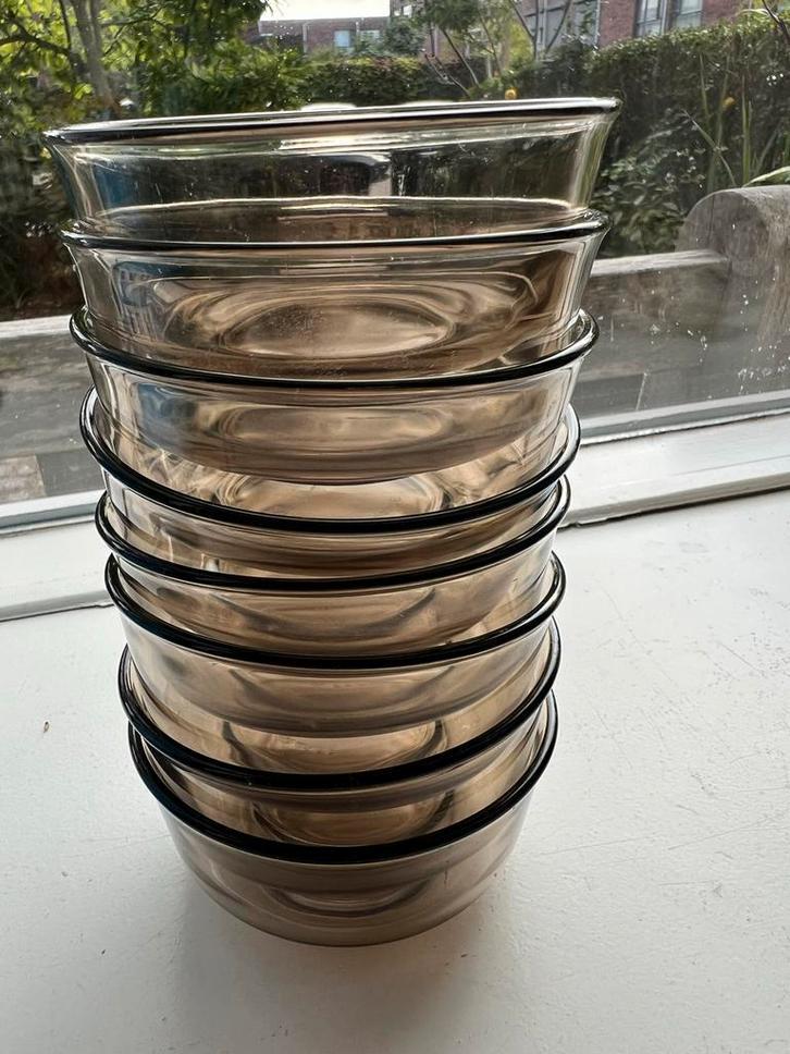 Arcoroc France Schalen Rookglas - 12 Stuks, Antiek en Kunst, Antiek | Glas en Kristal, Ophalen of Verzenden