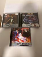 PS1 Games: Tekken 3, Tomb Raider, Moto Racer 2, Gebruikt, Vechten, 2 spelers, Eén computer