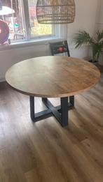 Eettafel rond, Huis en Inrichting, Tafels | Eettafels, Ophalen, 100 tot 150 cm, Rond, Zo goed als nieuw