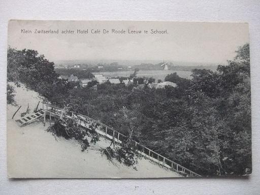 P159 Schoorl - Klein Zwitserland achter hotel, Verzenden, 1920 tot 1940, Gelopen, Noord-Holland