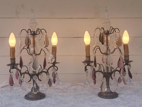 Antieke Franse Girandoles, Antiek en Kunst, Antiek | Lampen, Ophalen of Verzenden