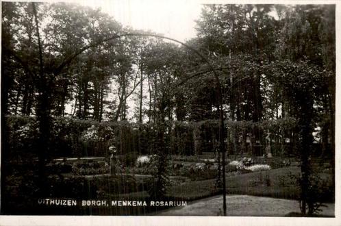 Uithuizen - Borgh Menkema Rosarium - Fotokaart, Verzamelen, Ansichtkaarten | Nederland, Gelopen, Groningen, 1920 tot 1940, Ophalen of Verzenden